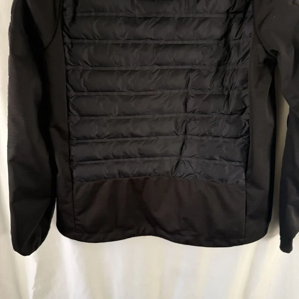 Gerry Puffer Jacket Men's Large Black Full Zip Hooded Pockets Nylon Polyester Fi